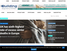 Tablet Screenshot of buildingspecifier.com